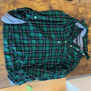Tommy Hilfiger Men's Green Plaid Button-Down Shirt Size S‎ Long Sleeve